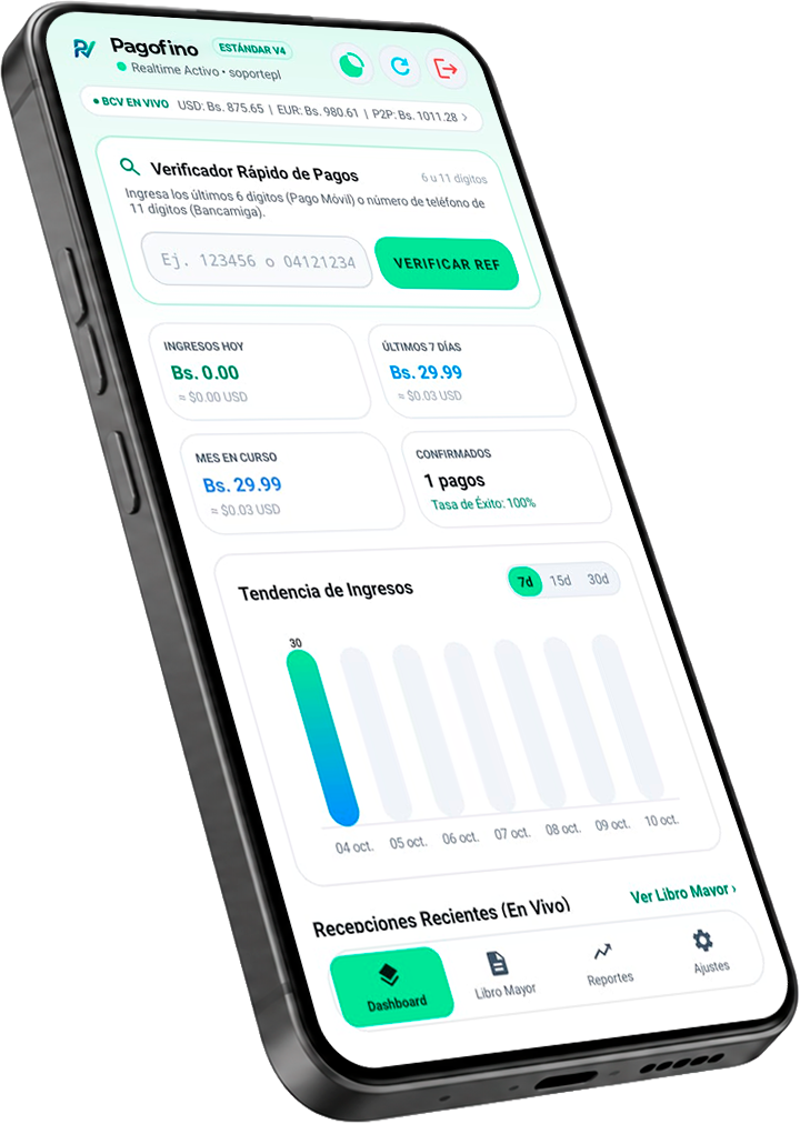PagoListo App Móvil Modo Claro